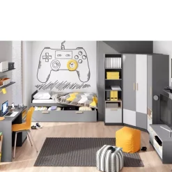 Zestawy Mebli Młodzieżowych|Szafy Młodzieżowe></noscript>lenart. Młodzieżowa szafa z półkami 50 cm szuflada POK