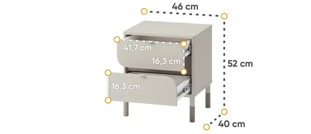 Meble Młodzieżowe|Zestawy Mebli Młodzieżowych>lenart. Młodzieżowa szafka nocna z szufladami HARMONY 45 cm