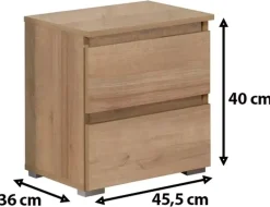 Zestawy Mebli Młodzieżowych>MARIDEX Młodzieżowa szafka nocna z szufladami COSTA dąb sonoma