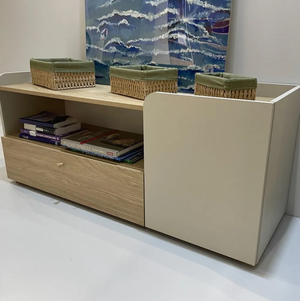 Zestawy Mebli Młodzieżowych>JUREK Młodzieżowa szafka RTV 120 cm z szufladą YOKO