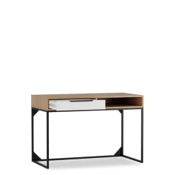 Zestawy Mebli Młodzieżowych>GiB Meble Młodzieżowe biurko z szufladą LORRO dąb hikora biały