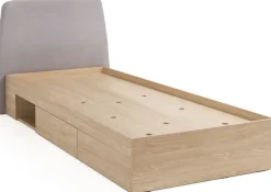 Meble Dla Dzieci|Łóżka Młodzieżowe></noscript>MEBLAR Młodzieżowe łóżko 90x200 cm jednoosobowe z szufladami ALDENO dąb olejowany