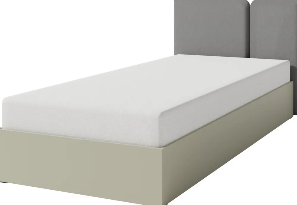 Meble Dla Dzieci|Meble Młodzieżowe>MEBLAR Młodzieżowe łóżko 90x200 cm jednoosobowe z pojemnikiem i stelażem LISSARO eukaliptus