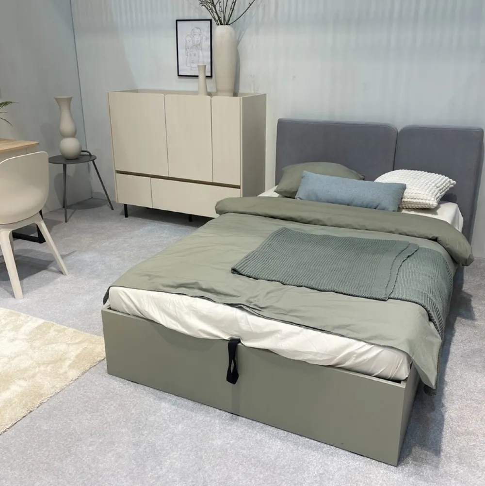 Meble Dla Dzieci|Meble Młodzieżowe>MEBLAR Młodzieżowe łóżko 90x200 cm jednoosobowe z pojemnikiem i stelażem LISSARO eukaliptus