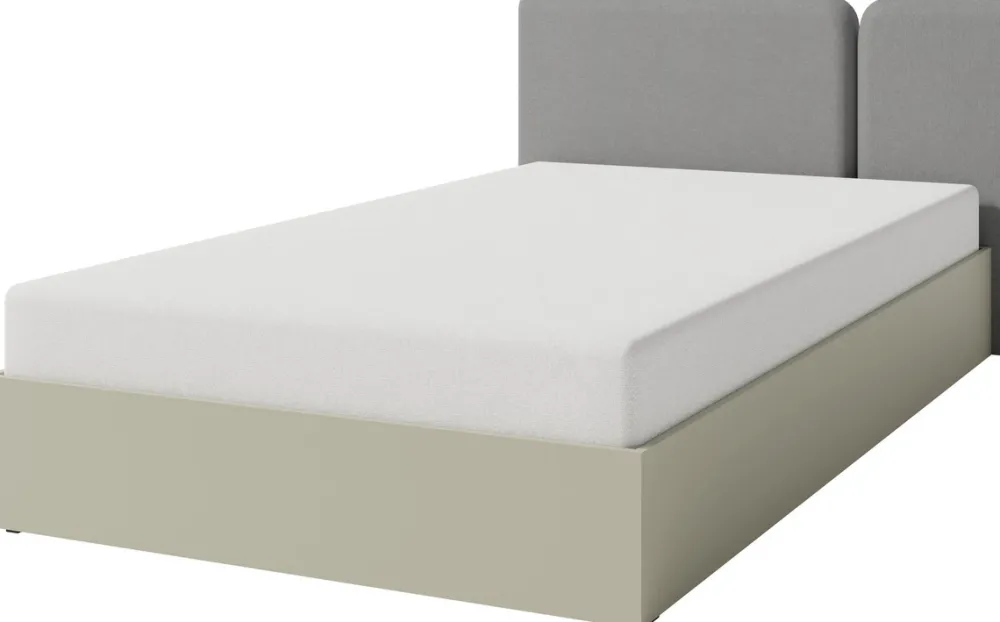 Meble Dla Dzieci|Meble Młodzieżowe>MEBLAR Młodzieżowe łóżko 120x200 cm ze stelażem i pojemnikiem LISSARO jednoosobowe eukaliptus