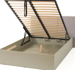 Meble Dla Dzieci|Meble Młodzieżowe>MEBLAR Młodzieżowe łóżko 120x200 cm ze stelażem i pojemnikiem LISSARO jednoosobowe eukaliptus