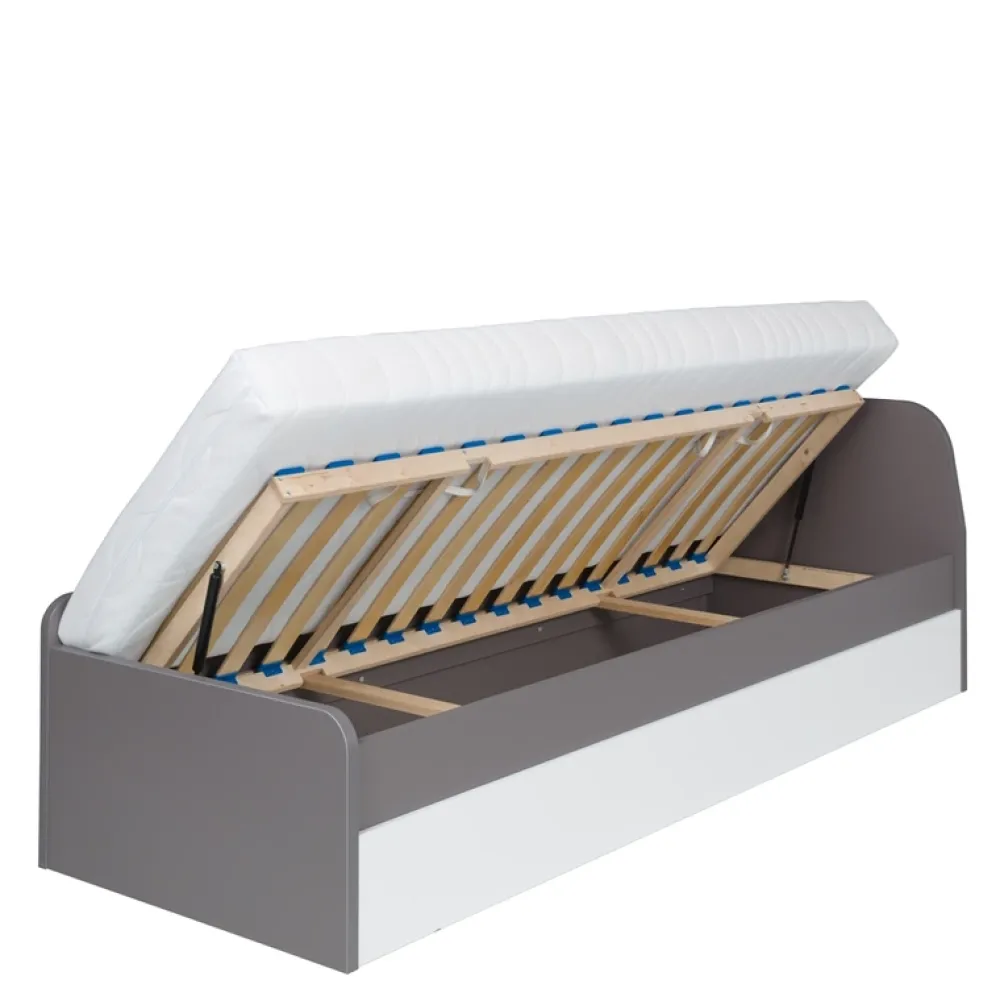 Łóżka Z Zagłówkiem|Łóżka Z Pojemnikiem>MARIDEX Młodzieżowe łóżko z pojemnikiem i stelażem ZENTO 80x200 cm