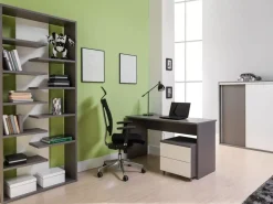 Biurka|Zestawy Mebli Młodzieżowych></noscript>MARIDEX Młodzieżowe szare biurko komputerowe 140 cm ZENTO