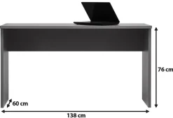 Biurka|Zestawy Mebli Młodzieżowych></noscript>MARIDEX Młodzieżowe szare biurko komputerowe 140 cm ZENTO