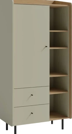 Regały Na Książki|Meble Młodzieżowe>MEBLAR Młodzieżowy regał 80 cm na książki nowoczesny ALDENO eukaliptus