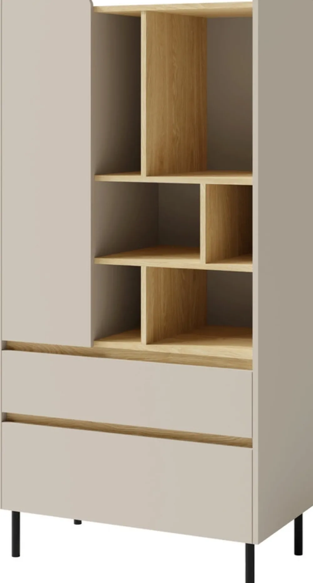 Meble Młodzieżowe|Regały Na Książki>MEBLAR Młodzieżowy regał 80 cm na książki do pokoju nastolatka LISSARO