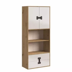 Regały Na Książki|Regały Biurowe>DOMEL Młodzieżowy regał 80 cm z szufladami INDEX