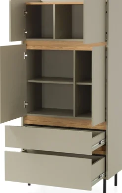 Zestawy Mebli Młodzieżowych>MEBLAR Młodzieżowy regał na książki z szufladami 80 cm LISSARO