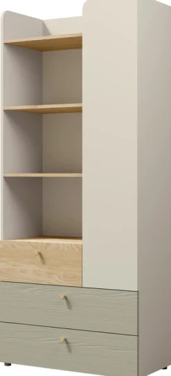 Meble Młodzieżowe|Zestawy Mebli Młodzieżowych>JUREK Młodzieżowy regał z szufladami i drzwiami 80 cm YOKO