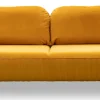 Meble Dla Dzieci|Kanapy I Sofy>LASKI Musztardowa kanapa rozkładana do salonu VELINA welurowa