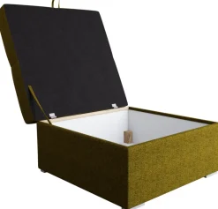 Meble Dla Dzieci|Pufy>BROMARKT Musztardowa pufa do salonu ze schowkiem HOT