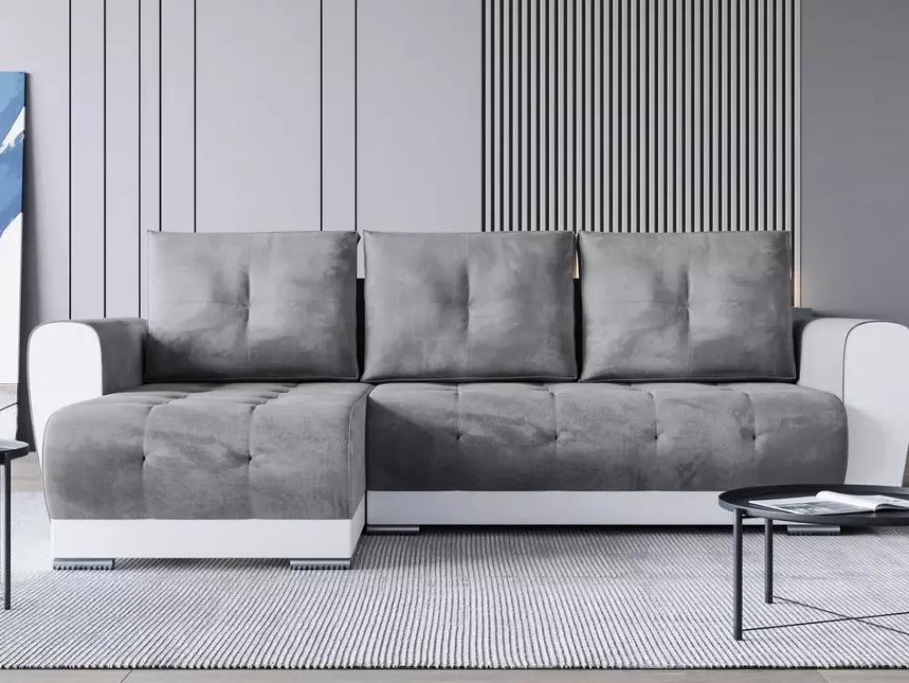 Meble Dla Dzieci|Meble Młodzieżowe>BROMARKT Musztardowa rozkładana kanapa narożna do salonu DOMI