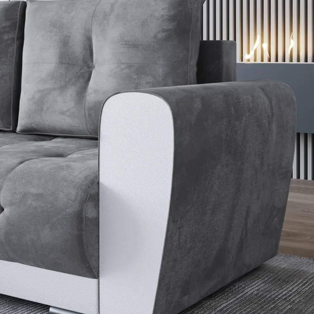 Meble Dla Dzieci|Meble Młodzieżowe>BROMARKT Musztardowa rozkładana kanapa narożna do salonu DOMI