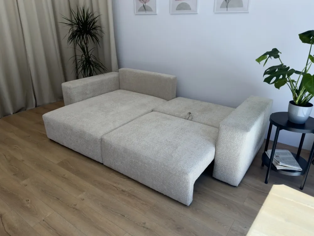 Meble Dla Dzieci|Narożniki>BROMARKT Musztardowy narożnik do salonu z funkcją spania uniwersalny CAMILO