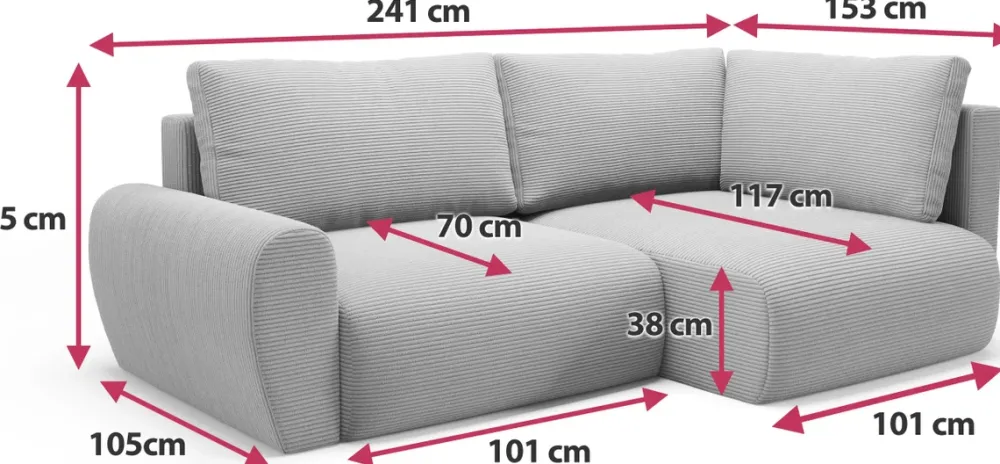 Meble Dla Dzieci|Narożniki>BROMARKT Musztardowy narożnik do salonu z funkcją spania PATI DUO