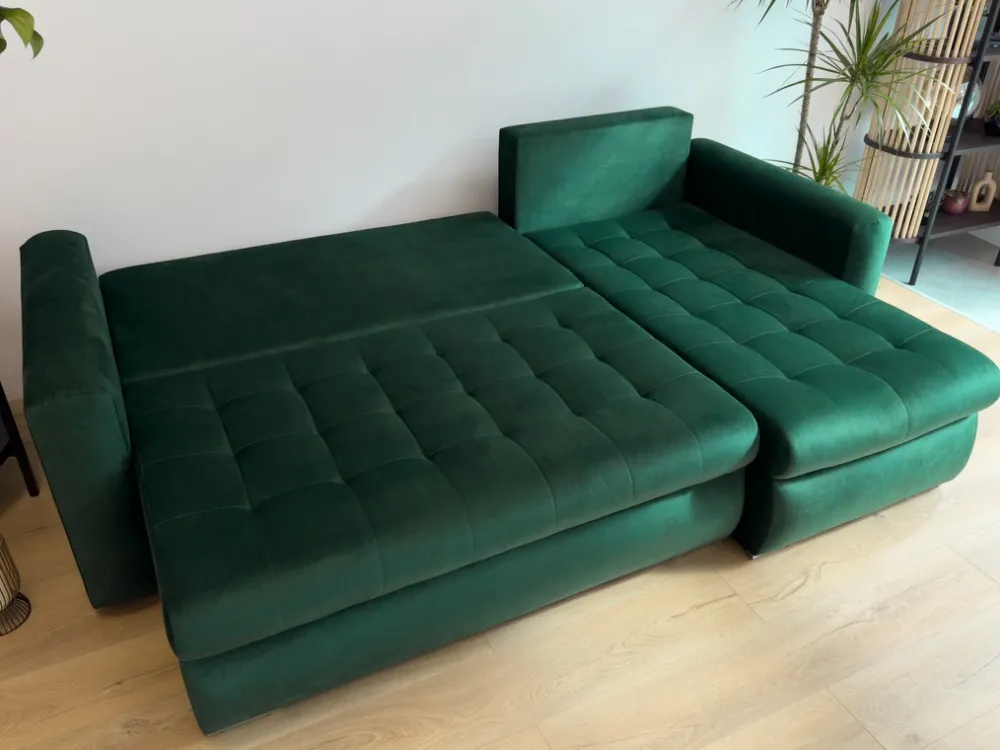 Meble Dla Dzieci|Meble Młodzieżowe>BROMARKT Musztardowy rozkładany narożnik do salonu LUIS funkcja spania