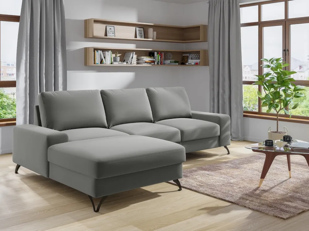 Meble Dla Dzieci|Narożniki>COMFORTEO Musztardowy rozkładany narożnik do salonu FLAVIO MINI