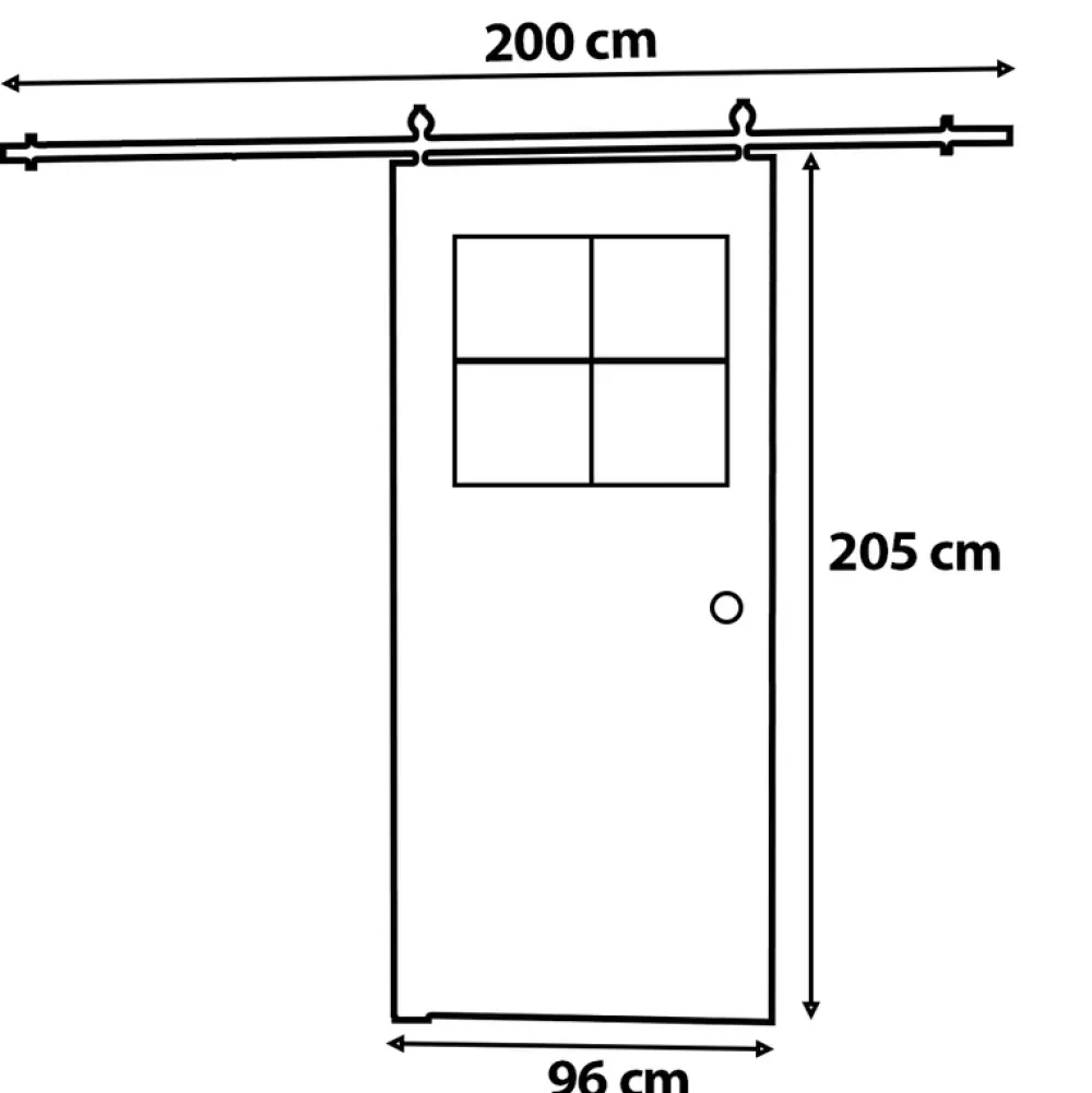 Drzwi Przesuwne>przesuwne.com Naścienne drzwi przesuwne do pokoju 90 cm CAPPE dąb sonoma