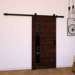 Drzwi Przesuwne>przesuwne.com Naścienne drzwi przesuwne do garderoby 70 cm PASCO wenge