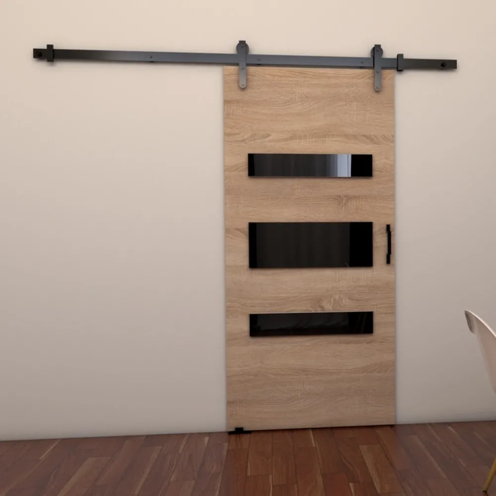 Drzwi Przesuwne>przesuwne.com Naścienne drzwi przesuwne do pokoju 90 cm PELSO dąb sonoma