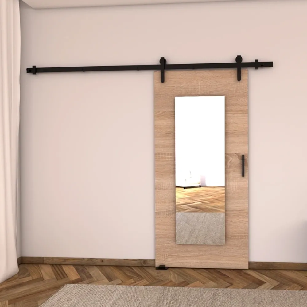 Drzwi Przesuwne>przesuwne.com Naścienne drzwi przesuwne do pokoju 100 cm CAPPE dąb sonoma