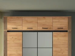 Zestawy Mebli Do Sypialni>ML Meble Nadstawka czterodrzwiowa na szafę 200 cm dąb złoty craft UMIO