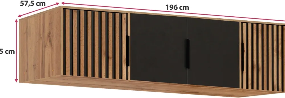 Pozostałe|Akcesoria Do Szaf>Stolar Nadstawka do szafy 196 cm BILL czarny