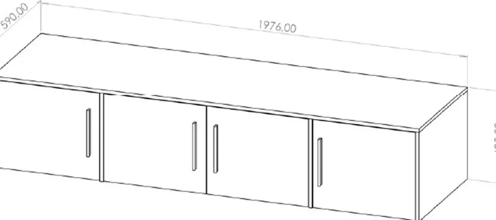 Akcesoria Do Szaf|Akcesoria Do Szaf>GiB Meble Nadstawka do szafy czterodrzwiowej 197 cm MAXIDO dąb artisan