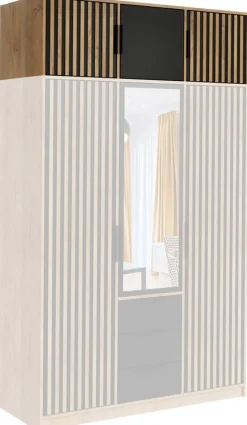 Pozostałe|Akcesoria Do Szaf>Stolar Nadstawka do szafy trzydrzwiowej 150 cm BILL czarna