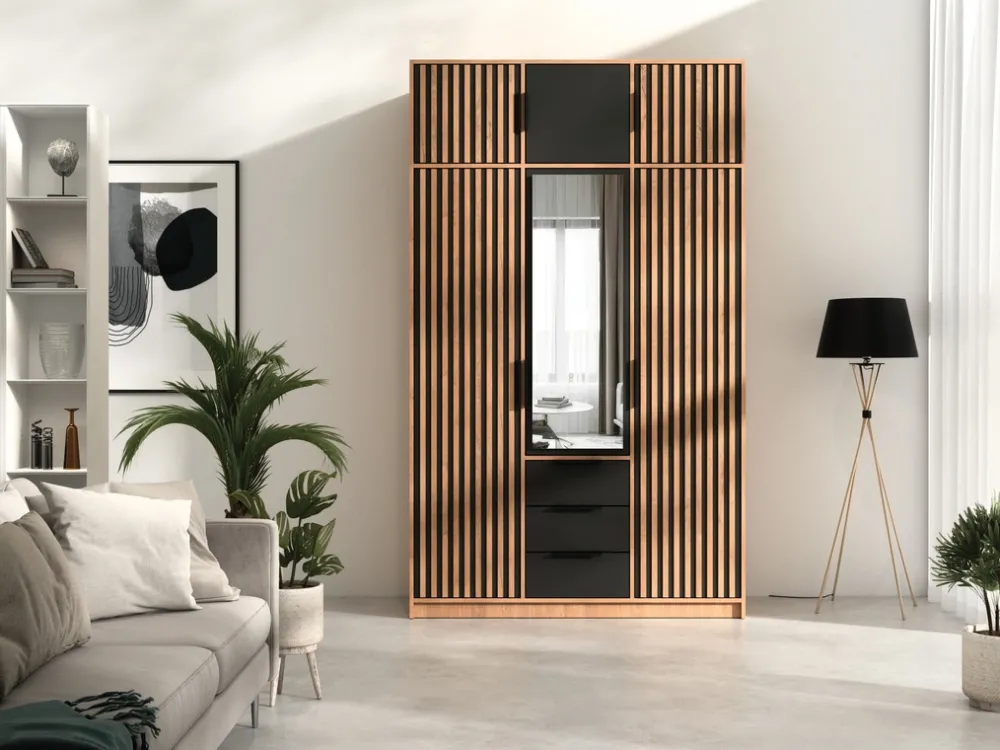 Pozostałe|Akcesoria Do Szaf>Stolar Nadstawka do szafy trzydrzwiowej 150 cm BILL czarna