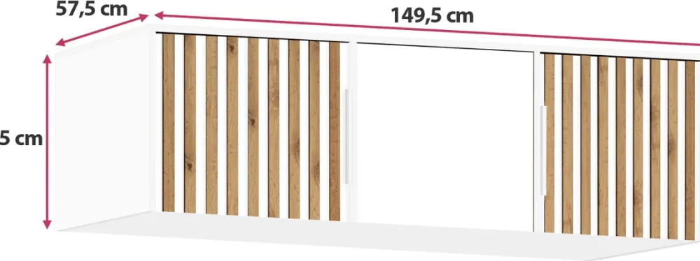 Pozostałe|Akcesoria Do Szaf>Stolar Nadstawka do szafy trzydrzwiowej 150 cm BILL czarna
