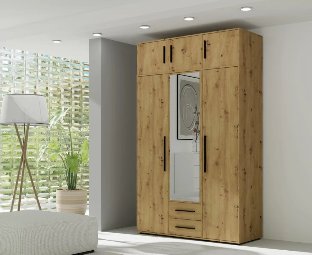 Akcesoria Do Szaf|Akcesoria Do Szaf>GiB Meble Nadstawka do szafy trzydrzwiowej 150 cm MAXIDO dąb artisan