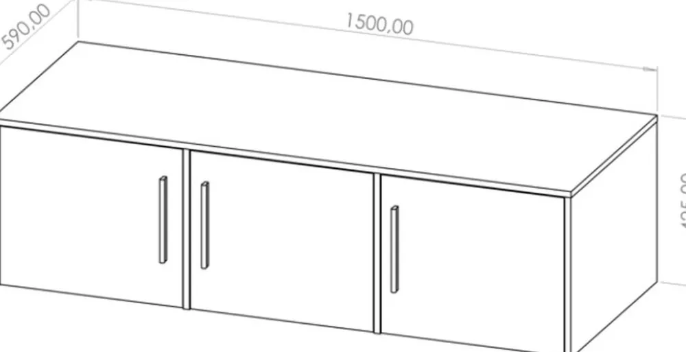 Akcesoria Do Szaf|Akcesoria Do Szaf>GiB Meble Nadstawka do szafy trzydrzwiowej 150 cm MAXIDO dąb artisan