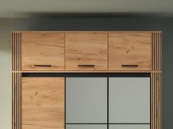 Zestawy Mebli Do Sypialni>ML Meble Nadstawka trzydrzwiowa na szafę 150 cm dąb złoty craft UMIO