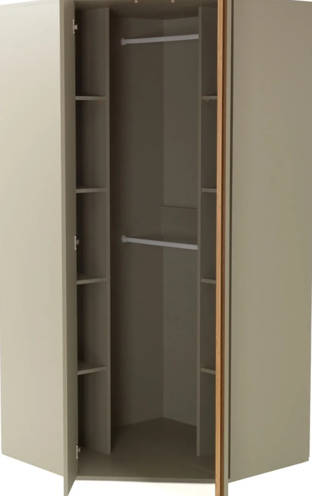 Meble Dla Dzieci|Meble Młodzieżowe>MEBLAR Narożna szafa uchylna młodzieżowa 95x95 cm z drążkami i półkami LISSARO