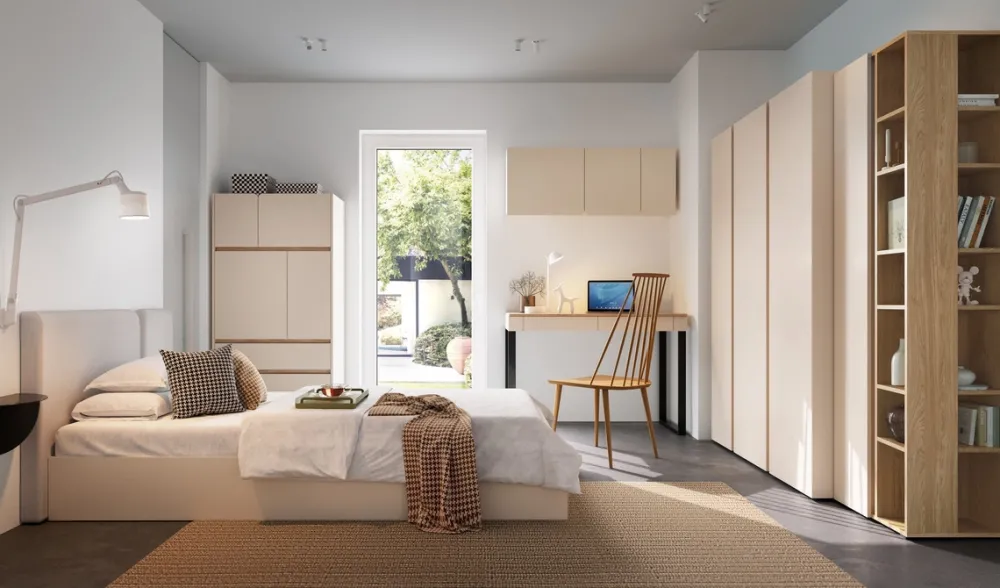 Meble Dla Dzieci|Meble Młodzieżowe>MEBLAR Narożna szafa 95x95 cm młodzieżowa uchylna z drążkami i półkami LISSARO