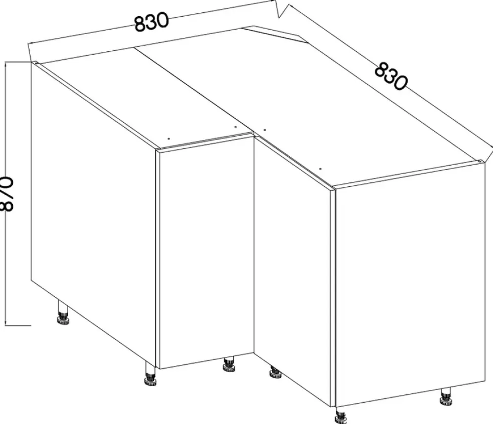Meble Kuchenne>Lempert Narożna szafka kuchenna dolna 90x90 cm SUNSHINE