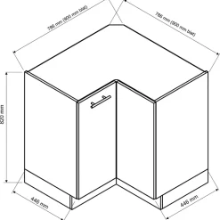 Meble Kuchenne>Stolkar Narożna szafka kuchenna stojąca ADELE
