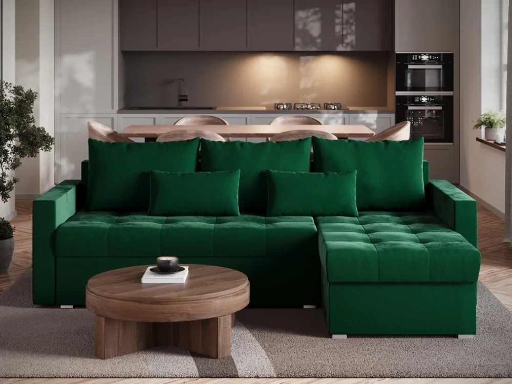 Meble Dla Dzieci|Meble Młodzieżowe>BROMARKT Narożnik butelkowa zieleń HOT L