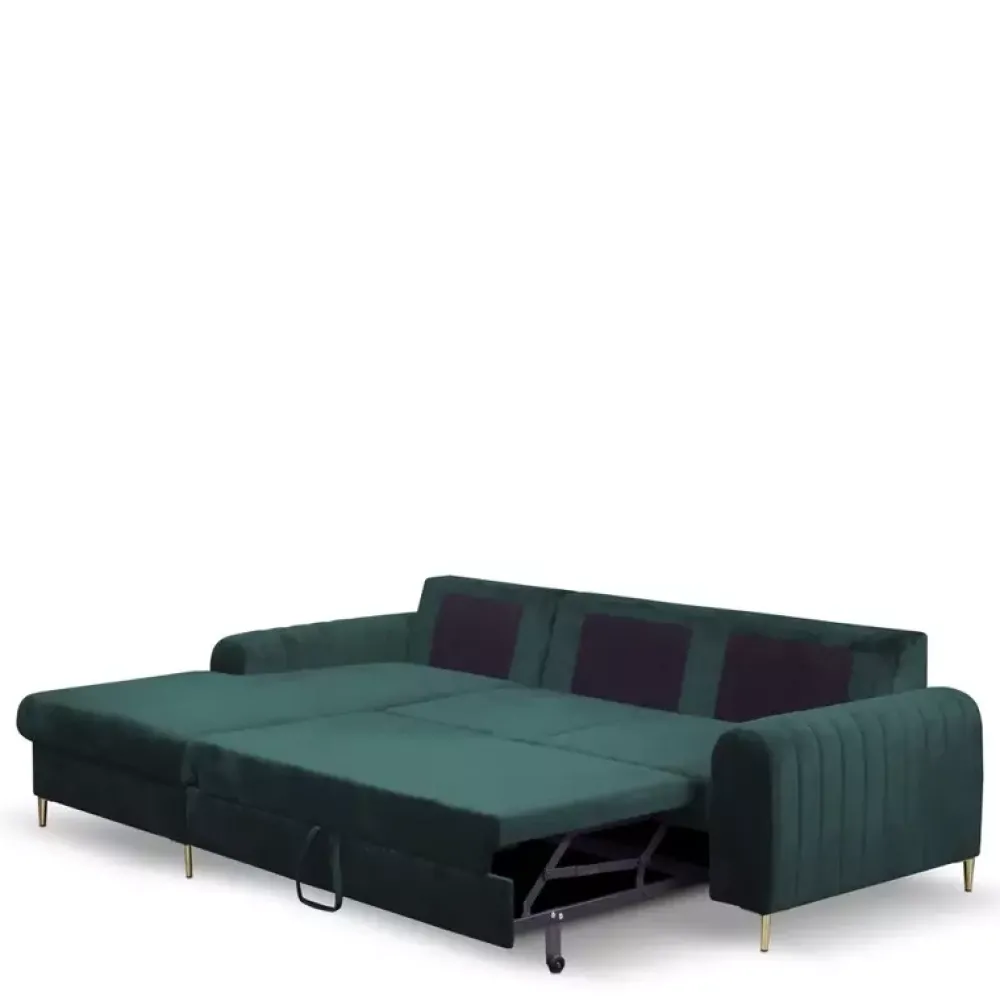 Meble Dla Dzieci|Narożniki>LASKI Narożnik butelkowa zieleń NANCY