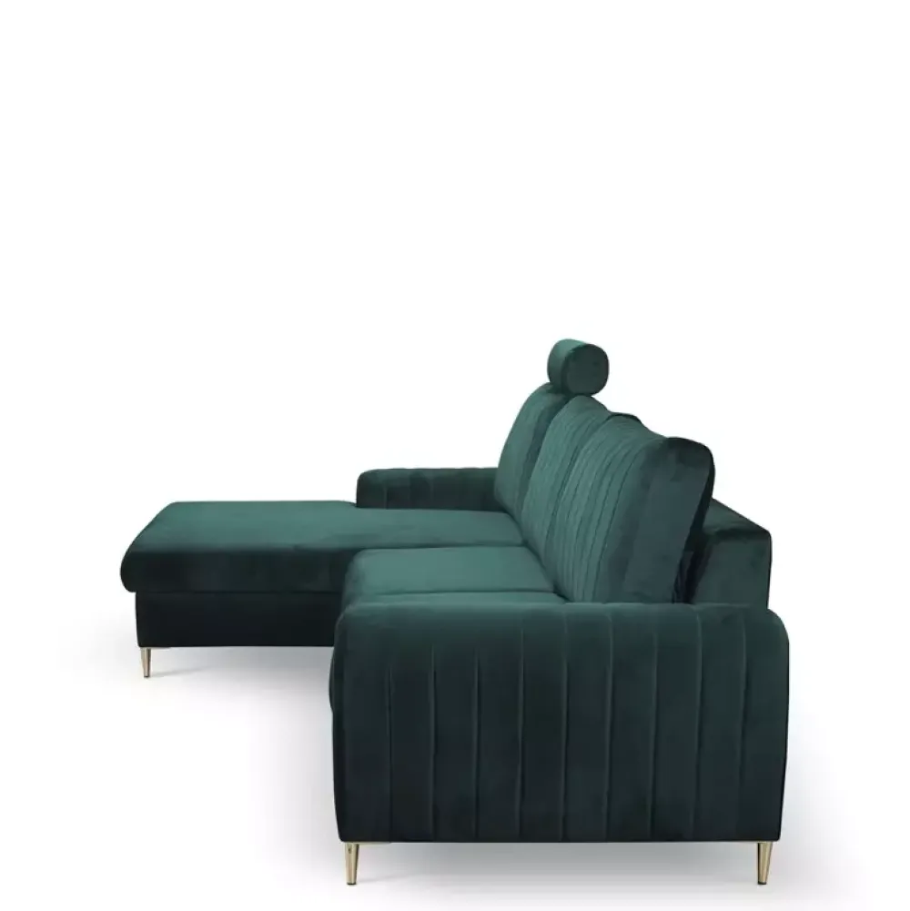 Meble Dla Dzieci|Narożniki>LASKI Narożnik butelkowa zieleń NANCY