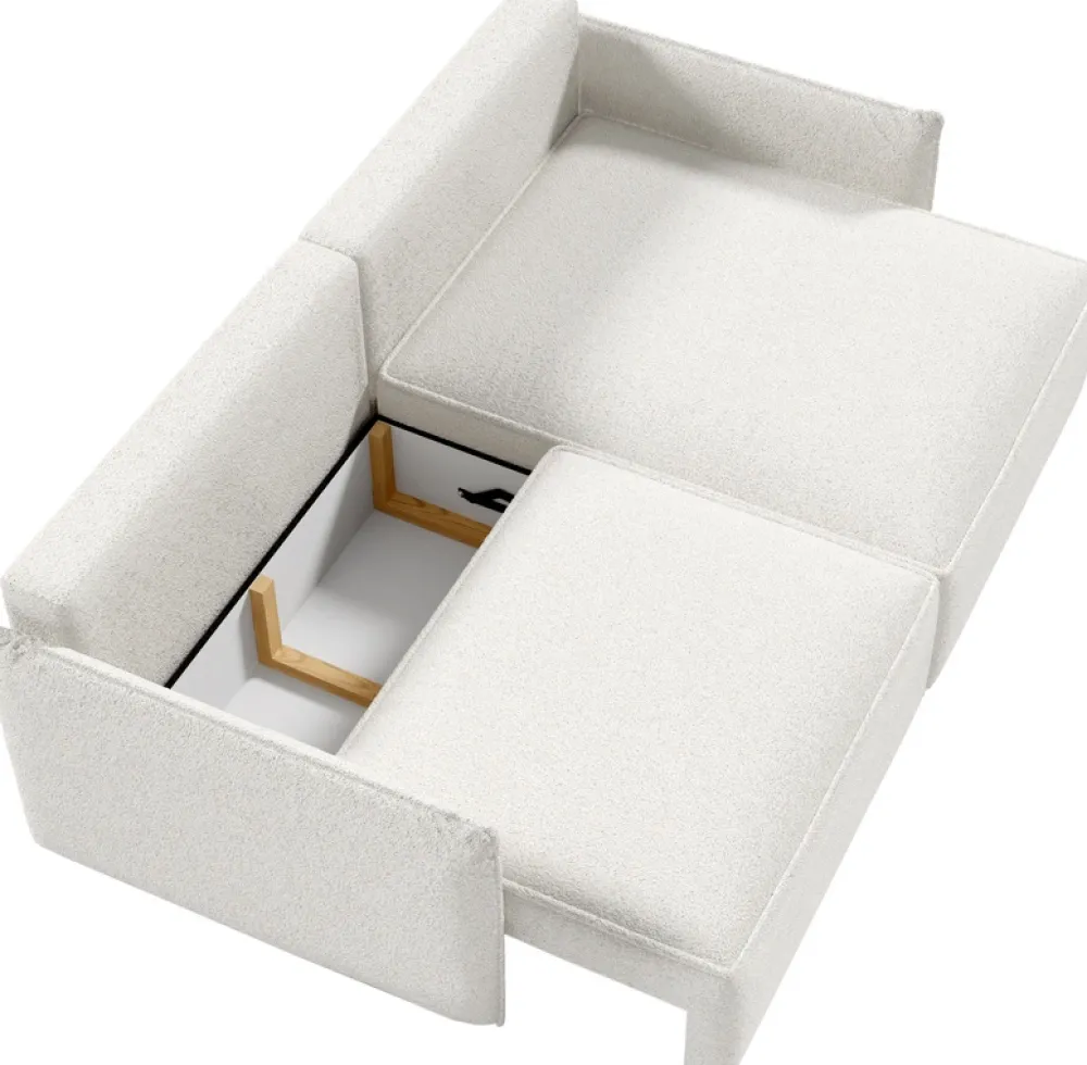 Meble Dla Dzieci|Narożniki>BROMARKT Narożnik do salonu boucle rozkładany z funkcją spania ARTUR