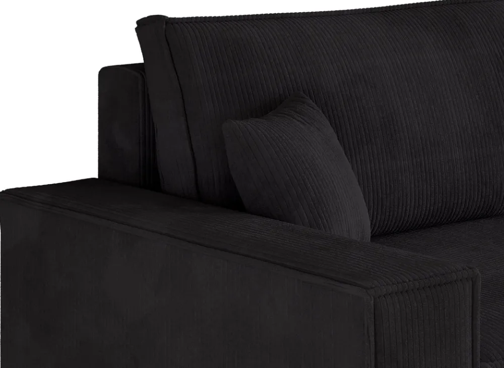 Meble Dla Dzieci|Meble Młodzieżowe>BROMARKT Narożnik do salonu z funkcją spania i pojemnikiem ADI czarny