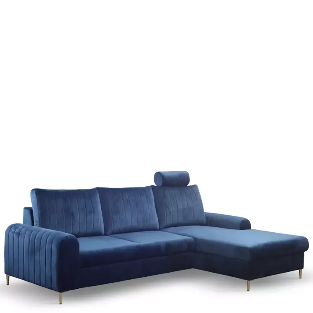 Meble Dla Dzieci|Narożniki>LASKI Narożnik granatowy welur NANCY