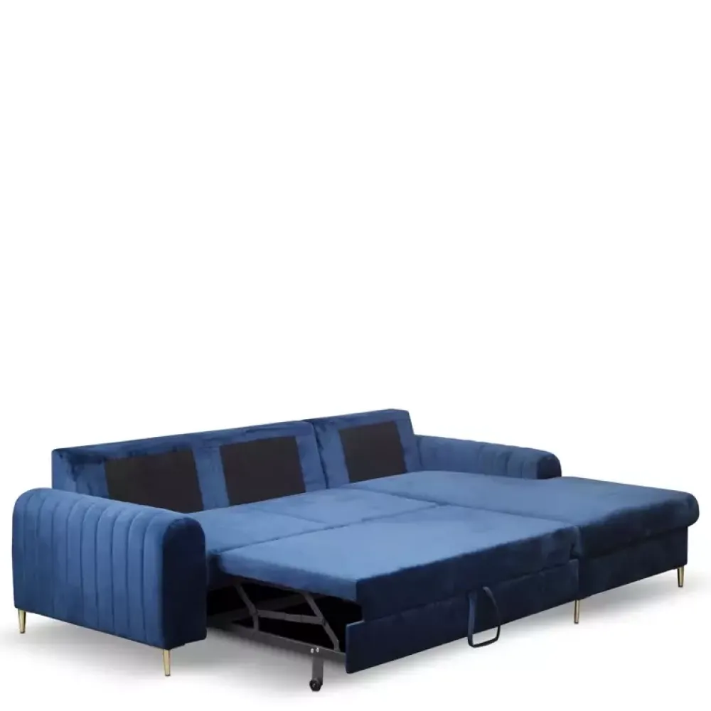 Meble Dla Dzieci|Narożniki>LASKI Narożnik granatowy welur NANCY